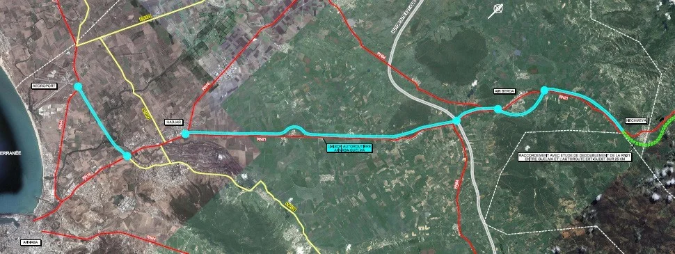 LIAISON AUTOROUTIERE ANNABA - LIMITE GUELMA SUR 30 KM.
